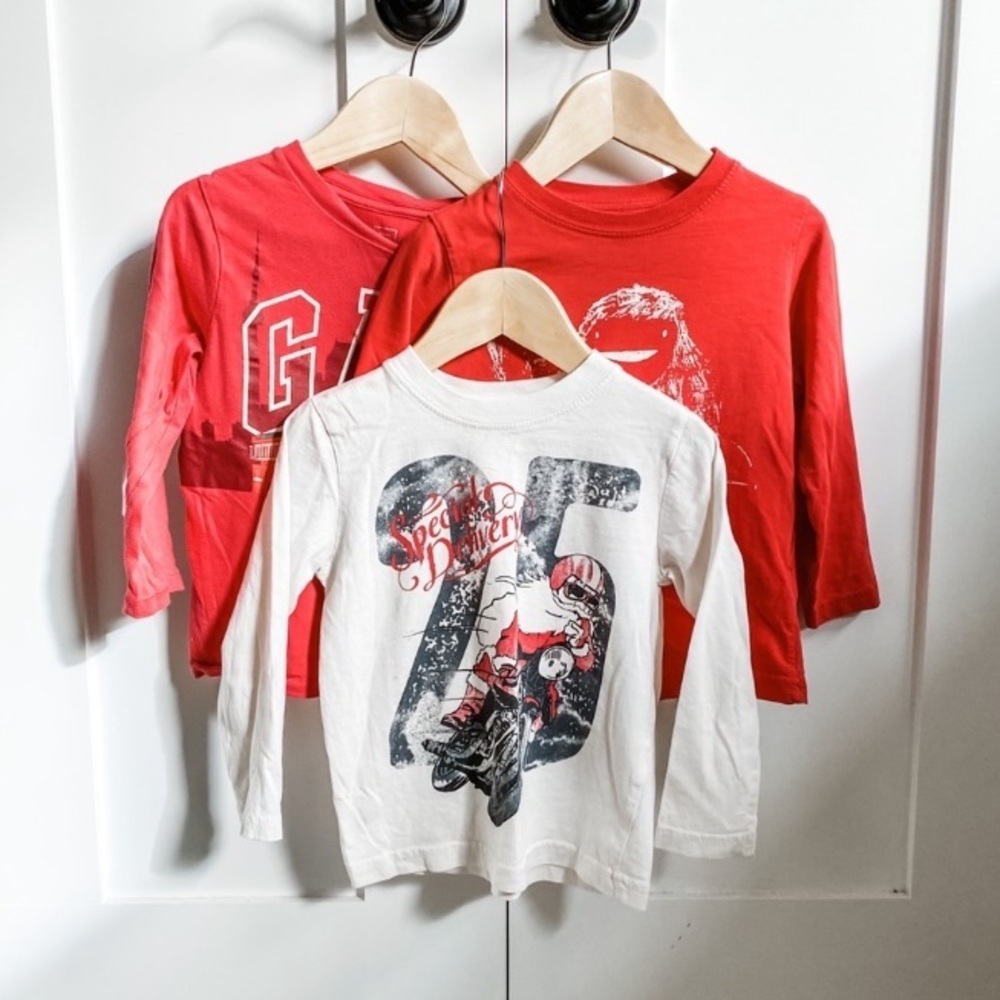 Bundle of 3 (3T) L/S Shirts “Red”